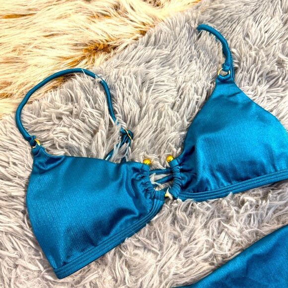 NWT LSPACE Toni Bikini Set Sz M Mediterranean - Picture 3 of 9